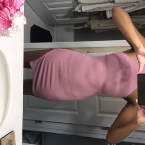 Ribbed High Neck Split Detail Bodycon Dress